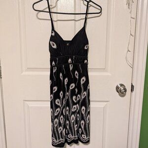 Black Peacock Cocktail Dress